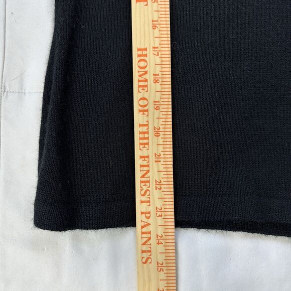 Vtg Embroidered Sweater Women M Black Soft Cozy Grandma Cottagecore Feminine 80s - Picture 6 of 9